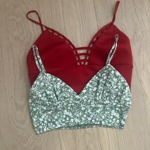 Spaghetti Strap Crop Tops (set of 2)